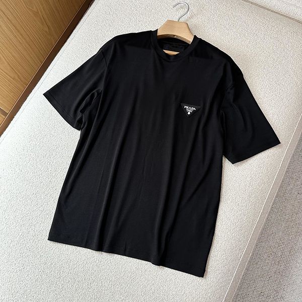 高品質【かわいい♡新作】プラダ ロゴ Tシャツ 偽物 ブラック pun13888